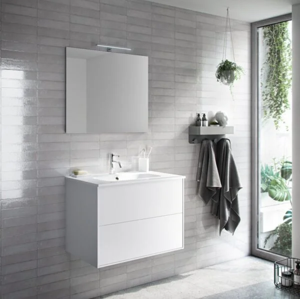 Mobile bagno bianco opaco, mobile bagno 70 cm