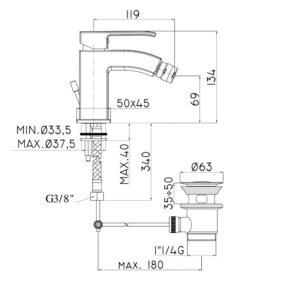 LEVEL BIDET SCHEDA TECNICA